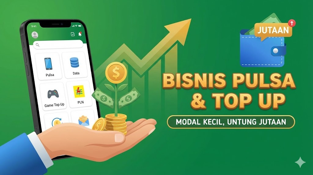 Cara Memulai Bisnis Jualan Pulsa & Top Up Game Modal Kecil Untung Jutaan