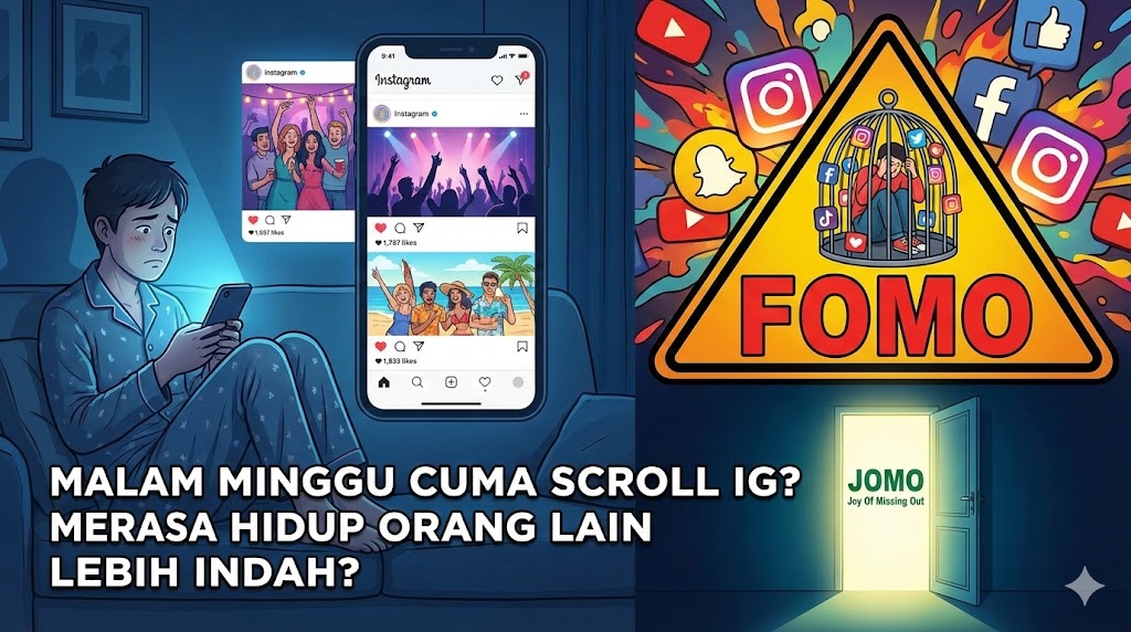 Malam Minggu Cuma Scroll IG dan Merasa Hidup Orang Lain Lebih Indah? Awas Terjebak FOMO!